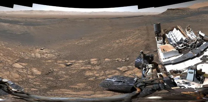 NASA პირველად აქვეყნებს ფოტოებს, სადაც მარსის მთლიანი ჰორიზონტი ჩანს