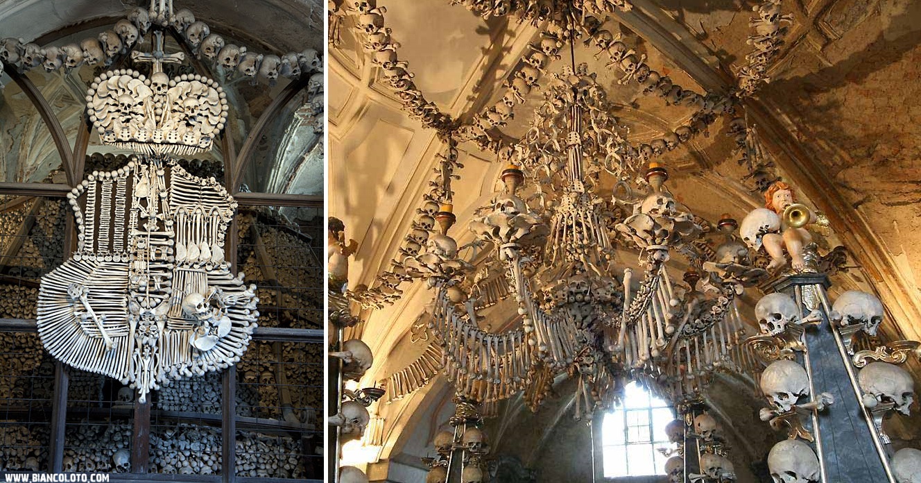 შემზარავი ეკლესია ჩეხეთში, რომელიც შავი ჭირის დროს გარდაცვლილი ადამიანებს ძვლებით არის "მოპირკეთებული"- უცნაური ტაძრის ისტორია