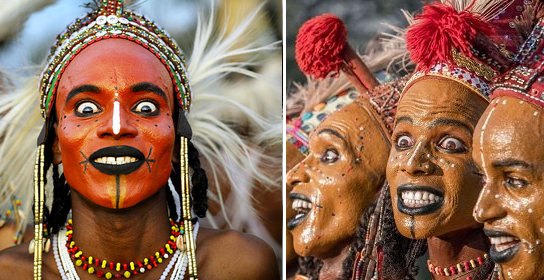 ვოდაბე- უცნაური აფრიკული ტომი, სადაც მამაკაცები მაკიაჟითა და ვარცხნილობით ქალების მოხიბვლას ცდილობენ